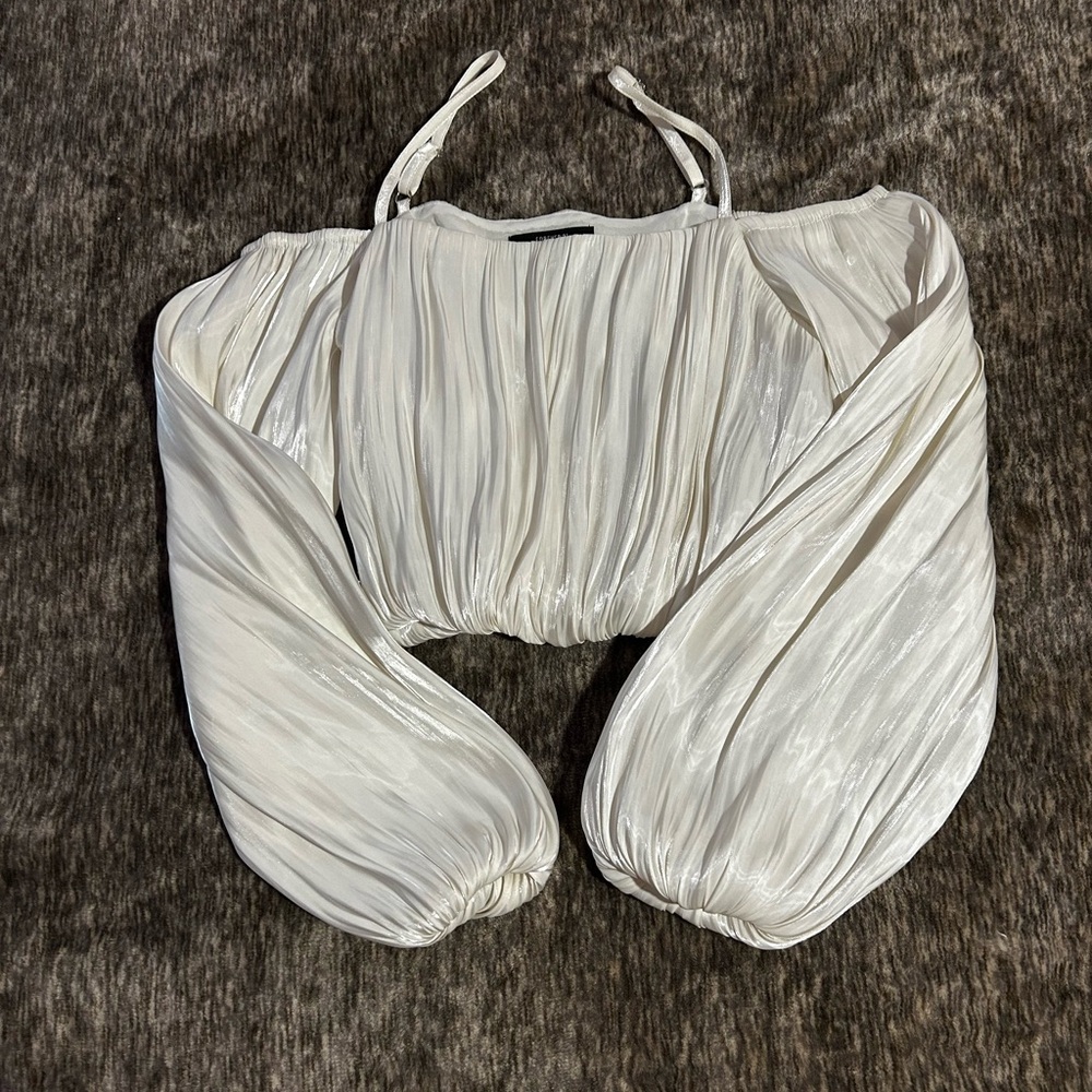 Forever 21 White Textured Blouse